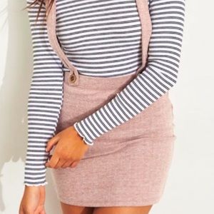 Hollister mini skirt with suspenders attached
